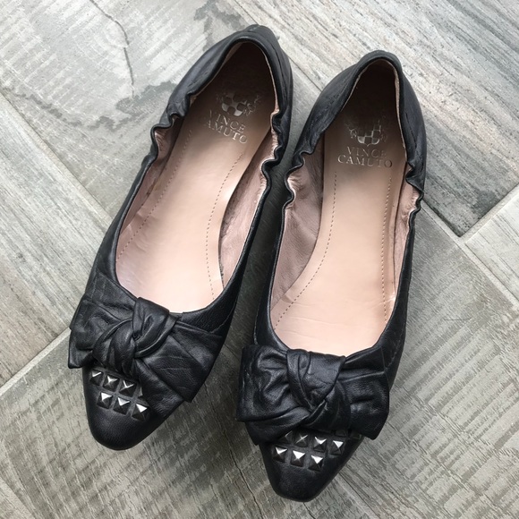 Vince Camuto Shoes - Black bow and studded flats Vince Camuto Shoes - Black bow and studded flats
